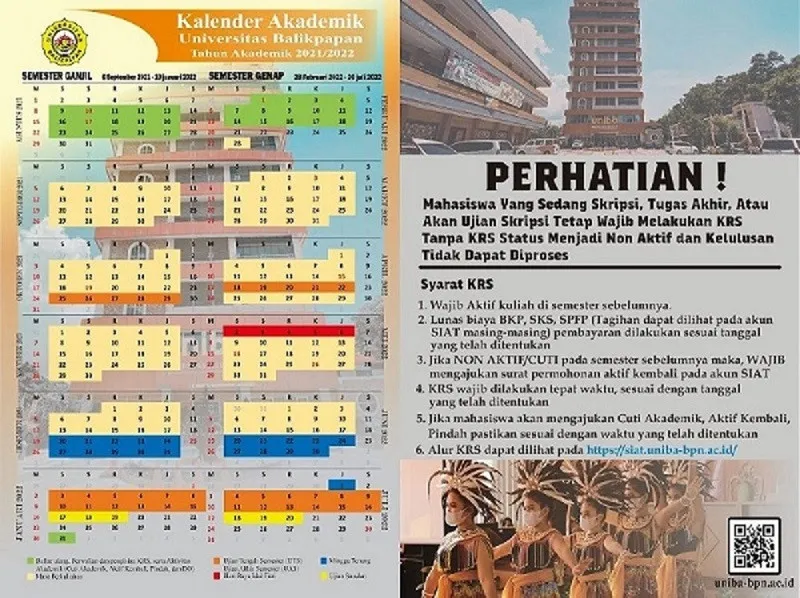 KALENDER AKADEMIK UNIVERSITAS BALIKPAPAN TAHUN AKADEMIK 2020 - 2021